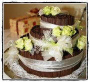 Svatební dort č.194 višňovo-čokoládová světlý