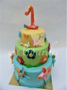 Dětský narozeninový dort č.5013 višňovo-čokoládová světlý