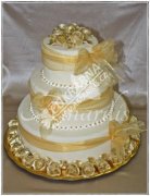 Svatební dort č.3016 pařížská šlehačka světlý