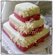 Svatební dort č.3005 višňovo-čokoládová tmavý