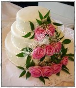 Svatební dort č.187 višňová světlý