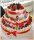 Svatební dort s ovocem č.169. pařížská šlehačka tmavý